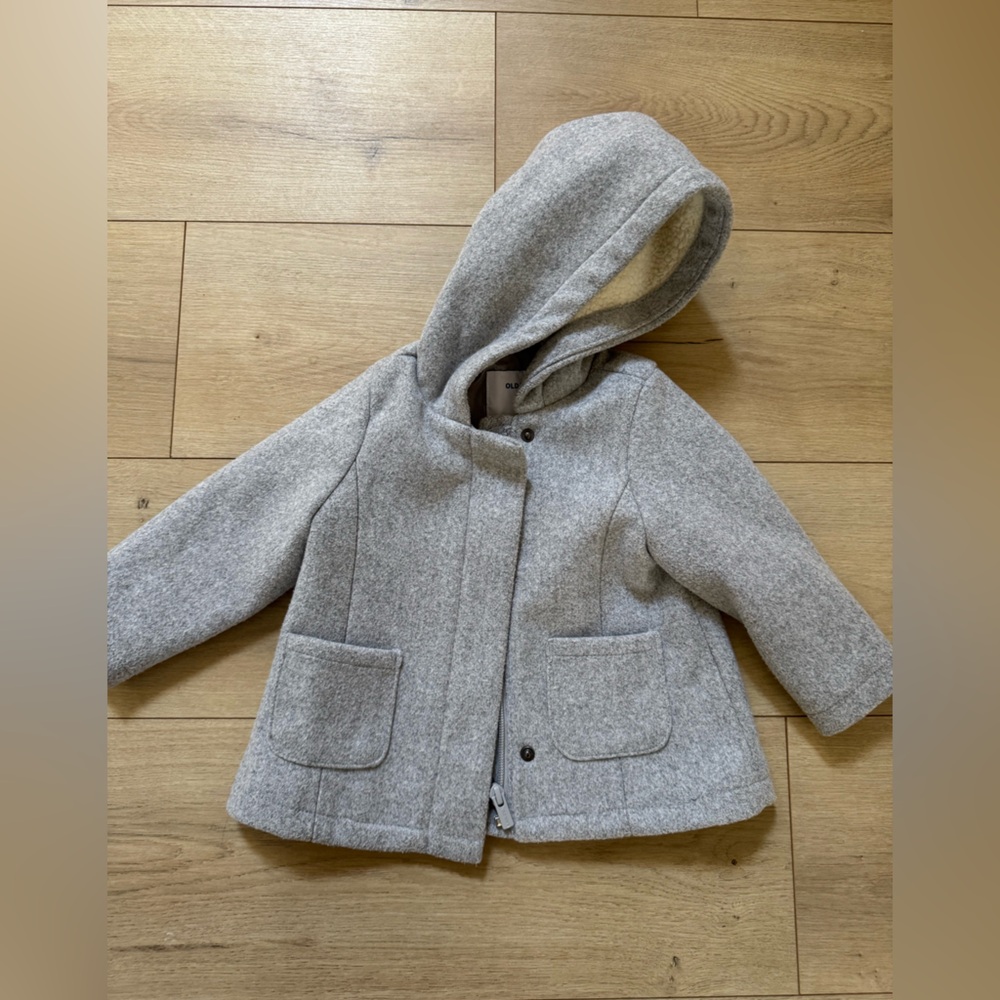 Old Navy Kids baby girls Gray Hooded Jacket size 12-18m